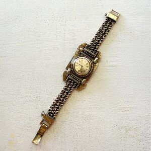 VINTAGE Gold Tone Vendome 3 Chain Strand Deco Women’s Watch